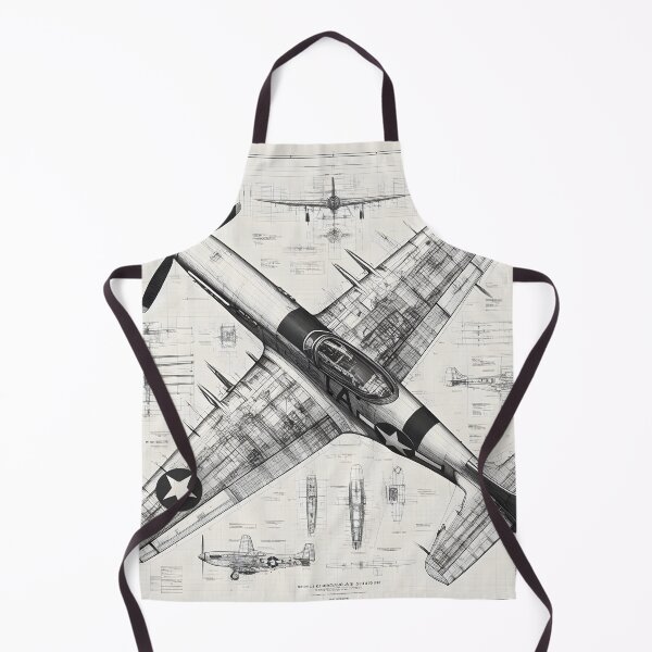Item preview, P51 Mustang Blueprint designed and sold by ClassicRetroism.