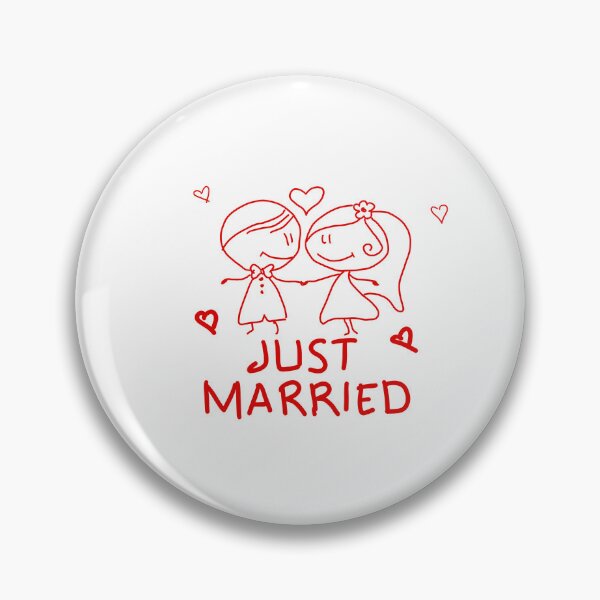 Item preview, Just Married designed and sold by StickerDonArt.