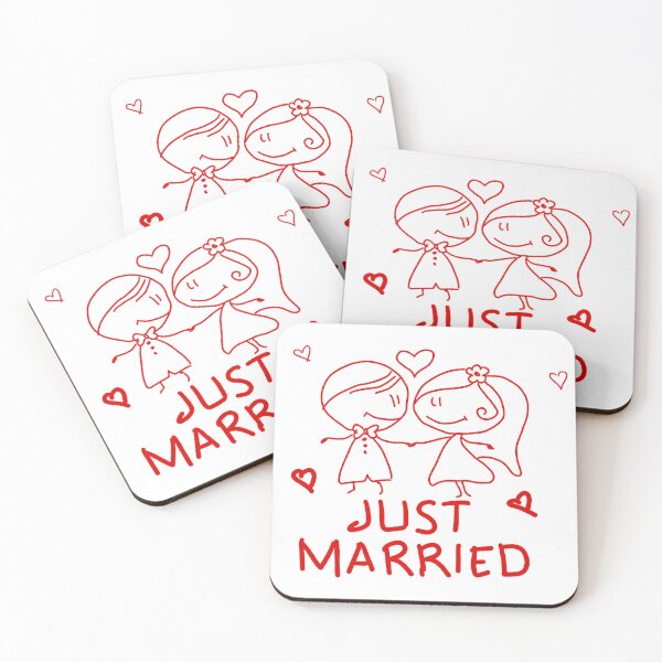 Item preview, Just Married designed and sold by StickerDonArt.