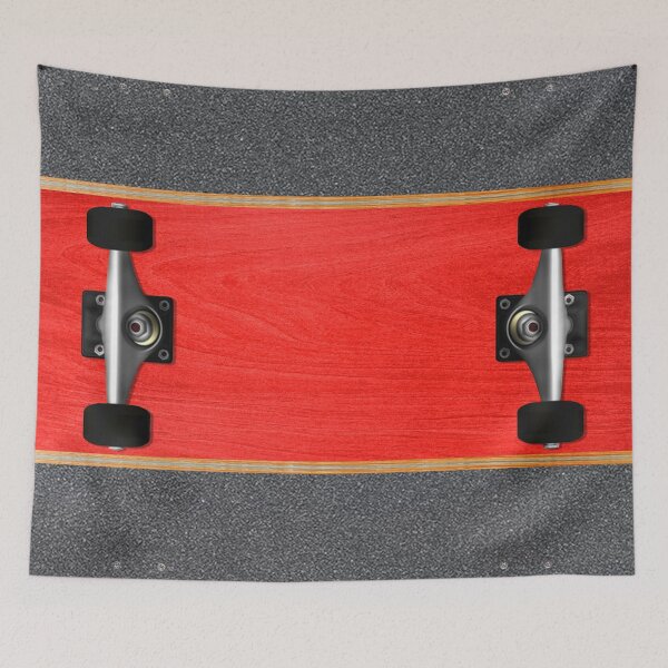 Item preview, (Red) Skateboard with Grip Tape on reverse side designed and sold by Tree45.