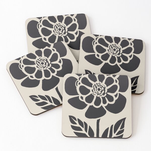 Item preview, Black Retro Flower designed and sold by cltcanvasco.