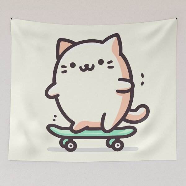 Item preview, Cute Cat Skateboard designed and sold by Drextor.