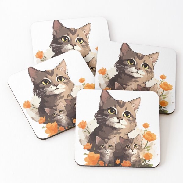 Item preview, Mama Cat and Baby Kittens  designed and sold by LionessLove.