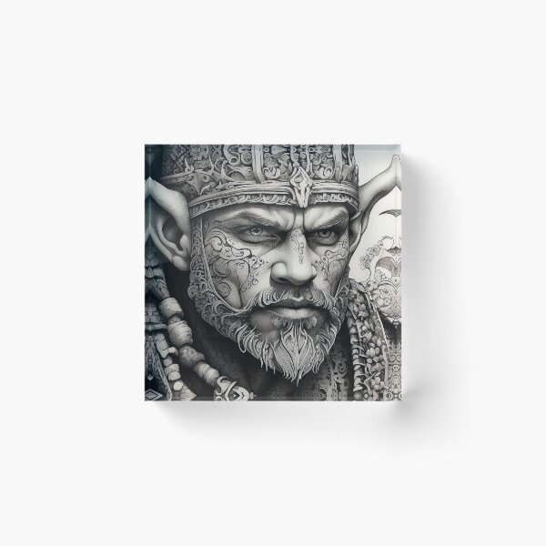 Item preview, Zentangle Elven Bezerker Warrior. designed and sold by nyathiwa.