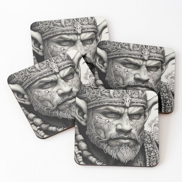 Item preview, Zentangle Elven Bezerker Warrior. designed and sold by nyathiwa.