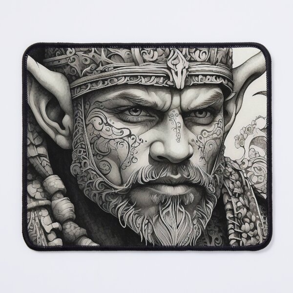 Item preview, Zentangle Elven Bezerker Warrior. designed and sold by nyathiwa.