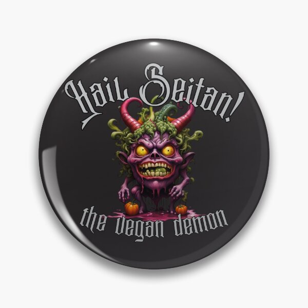 Item preview, Hail Seitan! the vegan demon designed and sold by Robot Fight Club Apparel.