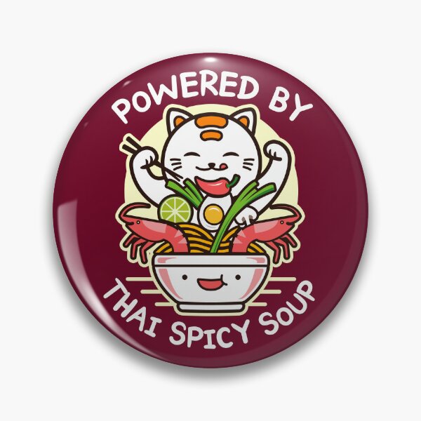 Item preview, Funny Thai Spicy Soup Cat - Kawaii Love Thai Asian Food Tom Yum designed and sold by propellerhead.