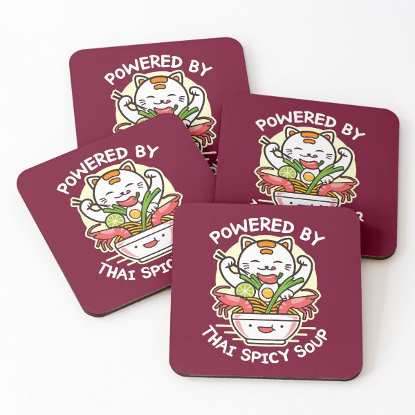 Item preview, Funny Thai Spicy Soup Cat - Kawaii Love Thai Asian Food Tom Yum designed and sold by propellerhead.