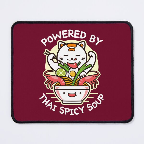 Item preview, Funny Thai Spicy Soup Cat - Kawaii Love Thai Asian Food Tom Yum designed and sold by propellerhead.