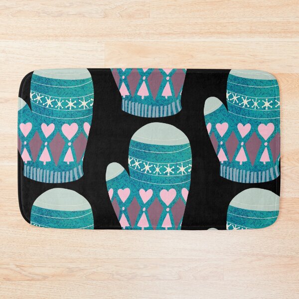 Item preview, Retro Mid-Century Modern Winter Mitten Illustration -- Holiday Cheer Art designed and sold by LemonwoodClock.