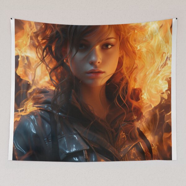 Item preview, Ember Gaze: The Fiery Spirit designed and sold by oanaunciuleanu.