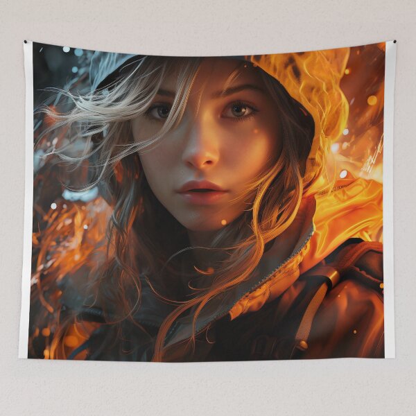 Item preview, Ember Gaze: The Fiery Spirit designed and sold by oanaunciuleanu.