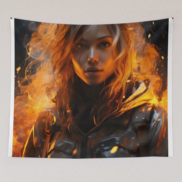 Item preview, Ember Gaze: The Fiery Spirit designed and sold by oanaunciuleanu.