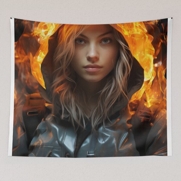Item preview, Ember Gaze: The Fiery Spirit designed and sold by oanaunciuleanu.