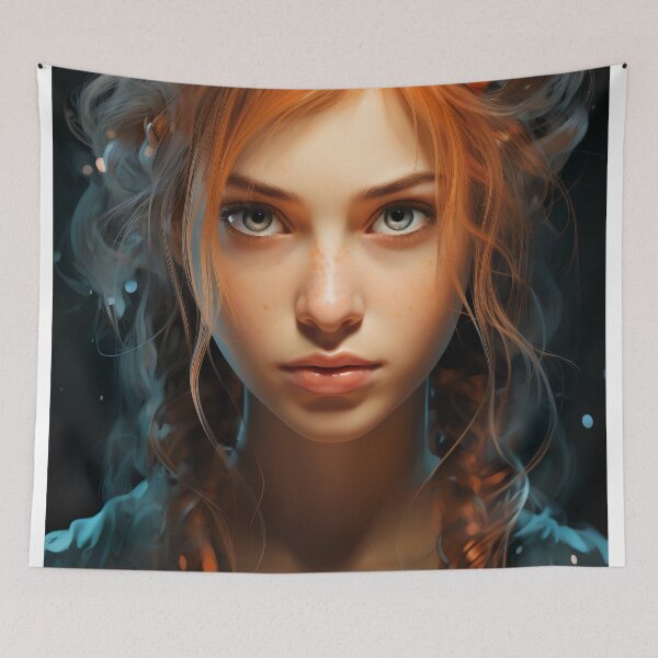 Item preview, Ember Gaze: The Fiery Spirit designed and sold by oanaunciuleanu.