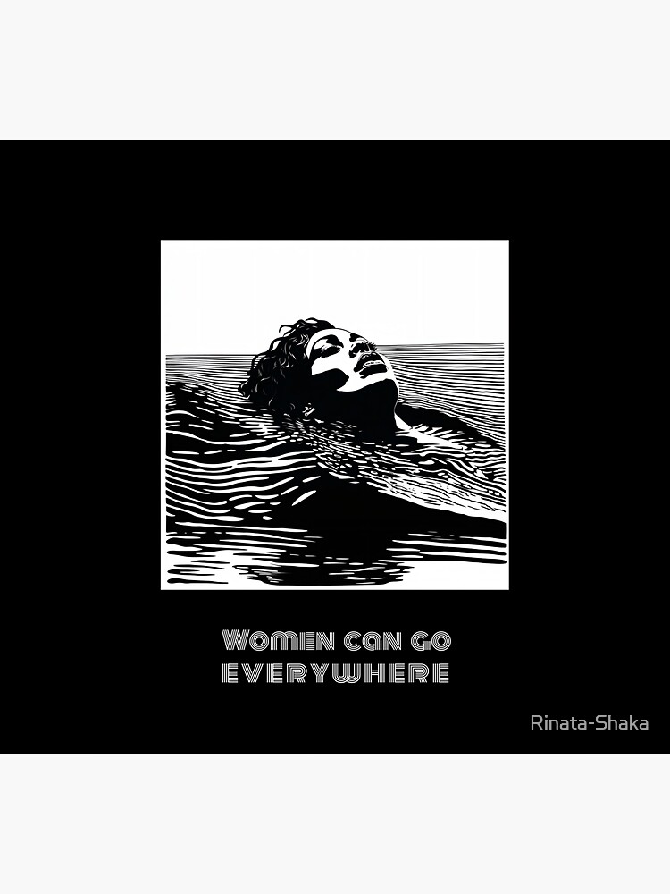 Thumbnail 3 of 3, Sticker, Women can go everywhere designed and sold by Rinata-Shaka.
