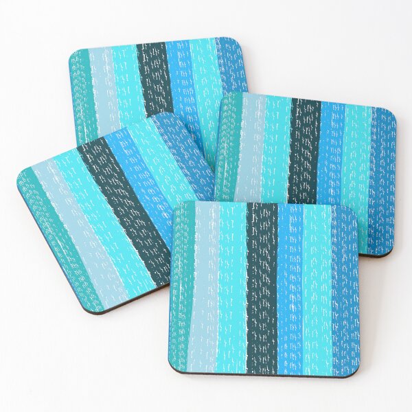 Item preview, Blue Shades Textured Stripes Pattern  designed and sold by zanydoodles.