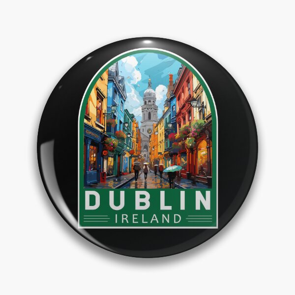 Item preview, Dublin Ireland Travel Art Emblem designed and sold by KrisSidDesigns.