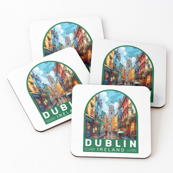 Item preview, Dublin Ireland Travel Art Emblem designed and sold by KrisSidDesigns.