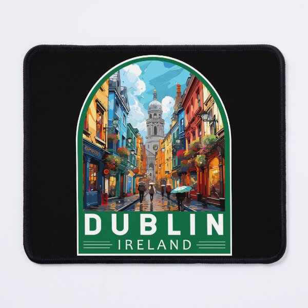 Item preview, Dublin Ireland Travel Art Emblem designed and sold by KrisSidDesigns.