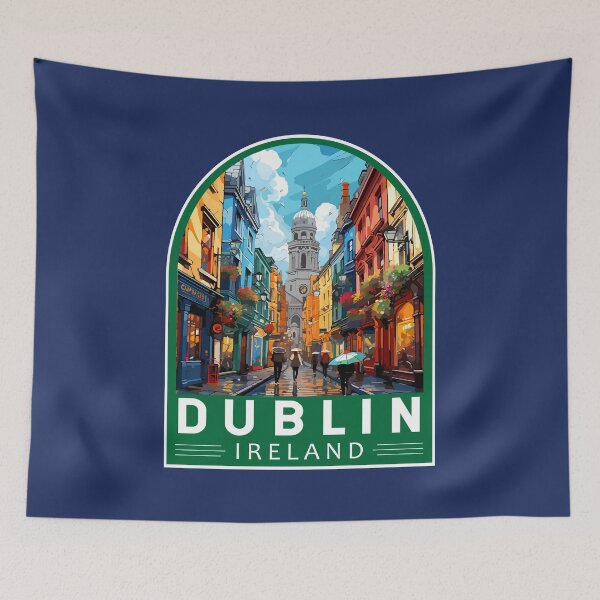 Item preview, Dublin Ireland Travel Art Emblem designed and sold by KrisSidDesigns.