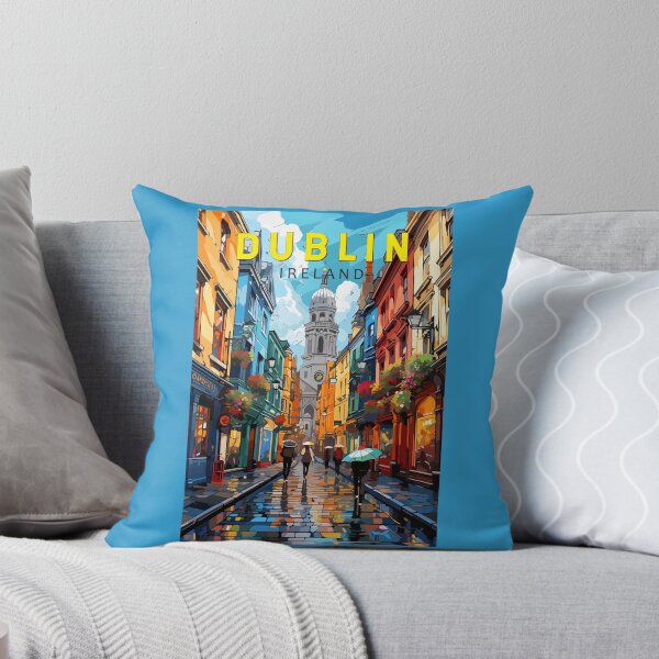 Item preview, Dublin Ireland Travel Art Vintage designed and sold by KrisSidDesigns.