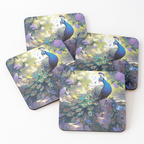 Item preview, Royal Garden Visions in Peacock Feathers Digital Painting designed and sold by PaintbrushPlace.