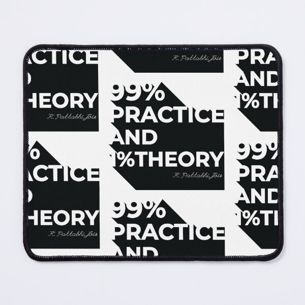 Item preview, Typo Design "99% practice and 1% theory " | timeless mantra designed and sold by savasanaqueen.