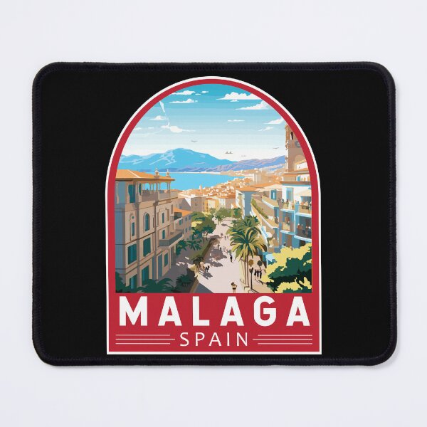 Item preview, Malaga Spain Travel Art Emblem designed and sold by KrisSidDesigns.