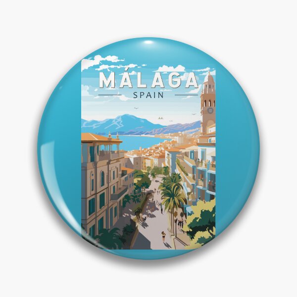 Artikelvorschau, Malaga Spanien Reisekunst Vintage entworfen und verkauft von KrisSidDesigns.