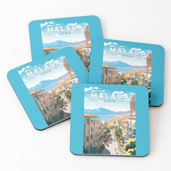 Item preview, Malaga Spain Travel Art Vintage designed and sold by KrisSidDesigns.
