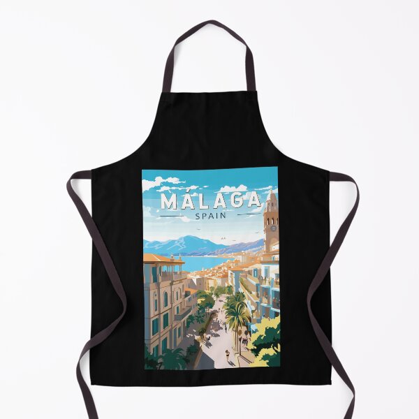 Item preview, Malaga Spain Travel Art Vintage designed and sold by KrisSidDesigns.