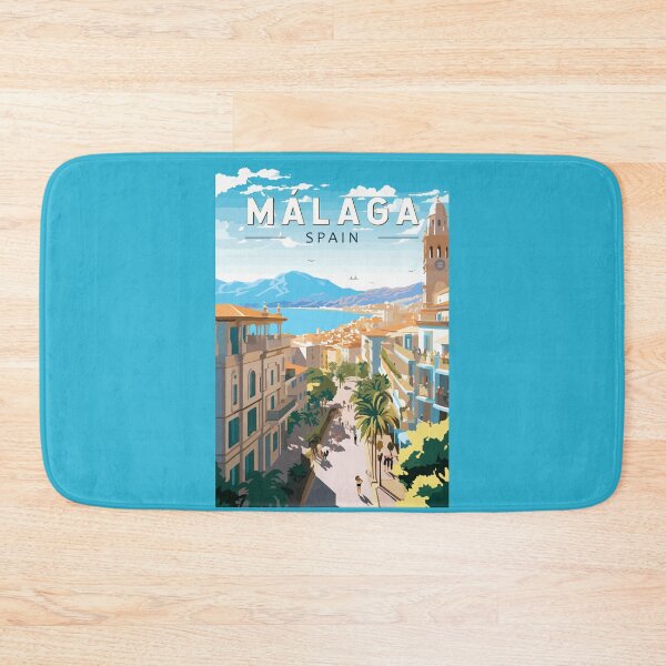 Item preview, Malaga Spain Travel Art Vintage designed and sold by KrisSidDesigns.