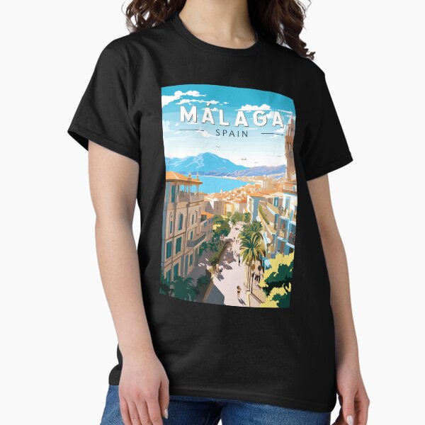 Item preview, Malaga Spain Travel Art Vintage designed and sold by KrisSidDesigns.