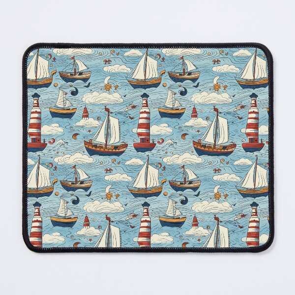 Item preview, nautical nonsense seamless pattern paper designed and sold by ak-shops.
