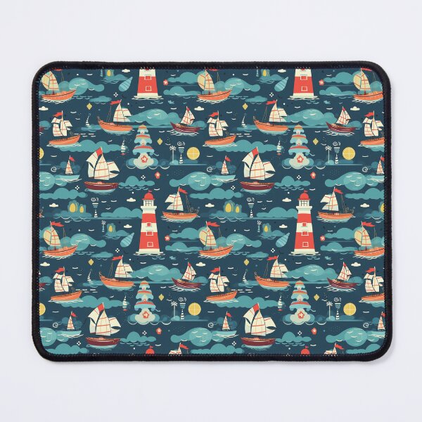 Item preview, nautical nonsense seamless pattern paper designed and sold by ak-shops.