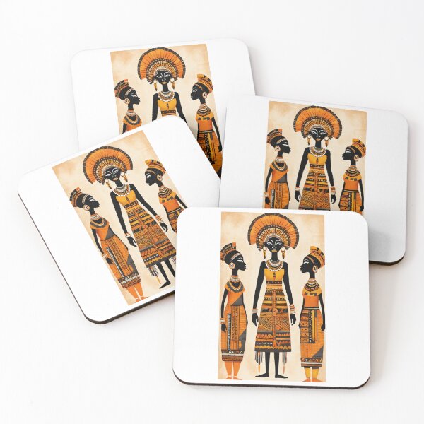 Item preview, African Elegance: Orange Headscarves Trio designed and sold by Mechanical-Artt.