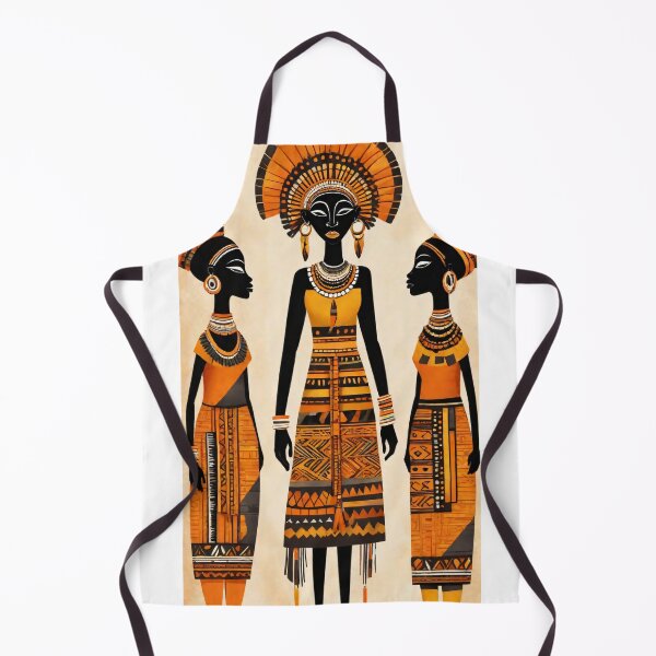 Item preview, African Elegance: Orange Headscarves Trio designed and sold by Mechanical-Artt.