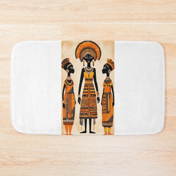 Item preview, African Elegance: Orange Headscarves Trio designed and sold by Mechanical-Artt.
