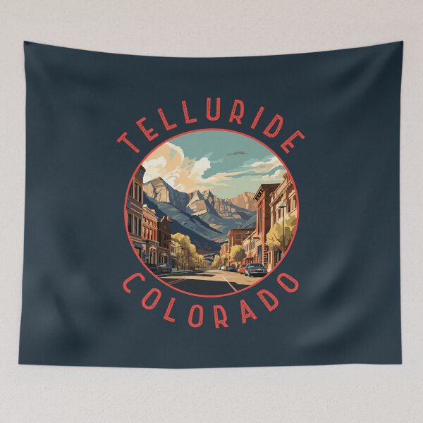 Item preview, Telluride Colorado Retro Distressed Circle designed and sold by KrisSidDesigns.
