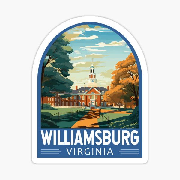 Item preview, Williamsburg Virginia Travel Art Emblem designed and sold by KrisSidDesigns.