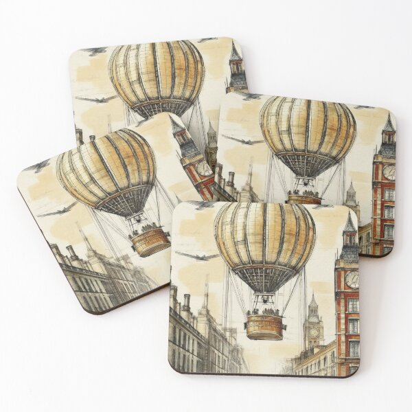 Item preview, Balloons floating above the city of London. designed and sold by Jubjangm3.