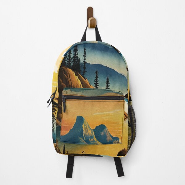 Item preview, Landscape art mountains river at sunset designed and sold by Jubjangm3.