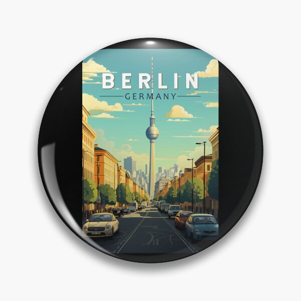 Item preview, Berlin Germany Travel Art Vintage designed and sold by KrisSidDesigns.