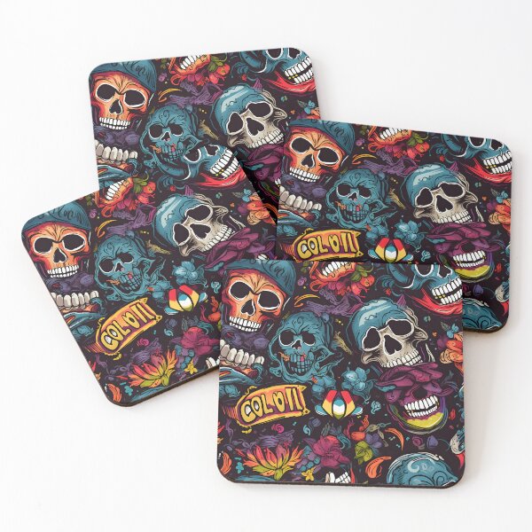 Item preview, Vibrant Skull Montage Artistic Expression T-Shirt designed and sold by inkArtistryfine.