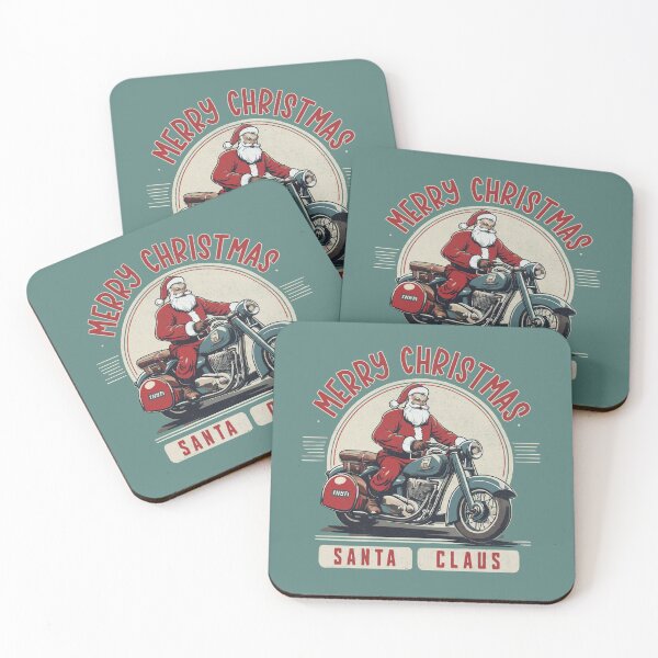 Item preview, Merry Christmas - Santa Claus Riding a Motorcycle designed and sold by Urban-Alien.