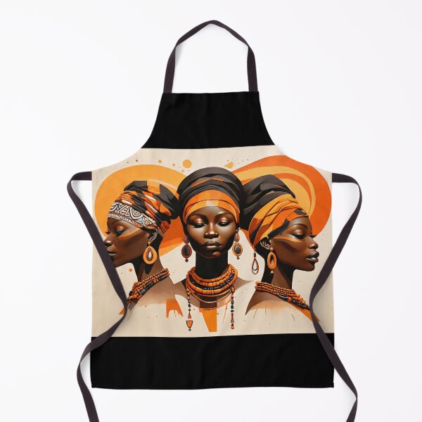 Item preview, Three african women with orange headscarves designed and sold by Mechanical-Artt.