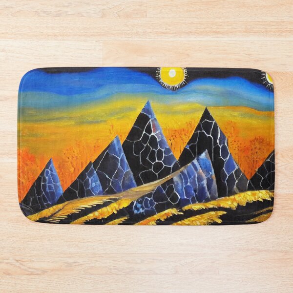 Item preview, Пики гор, два солнца светят высоко в небе. designed and sold by ArtDaily67.