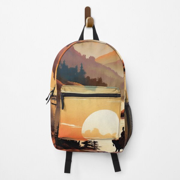 Item preview, Landscape art mountains river at sunset designed and sold by Jubjangm3.